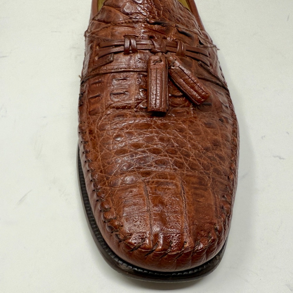 Brass Boot Men's Tassel Loafers Full Leather Made in Brazil / Spain Size 11 M - Picture 13 of 16